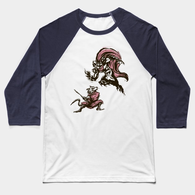 Ancient Duel Baseball T-Shirt by djkopet